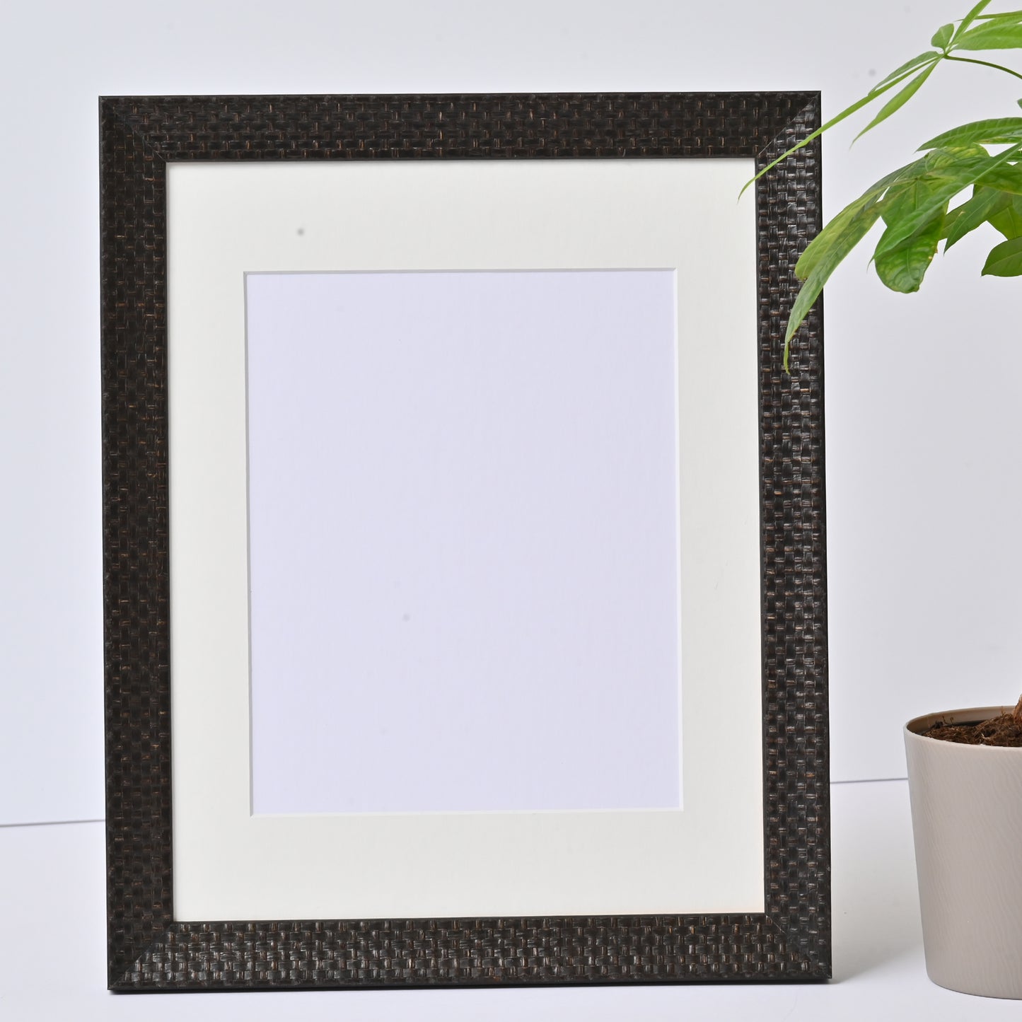 Dark Brown Basket Weave Pattern