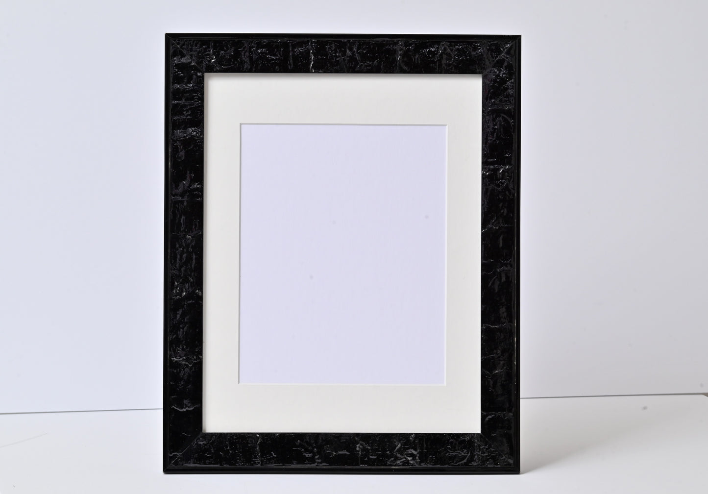 Black Stain On Distressed Lacquer Finish. 11"X14" Frame ONE ONLY
