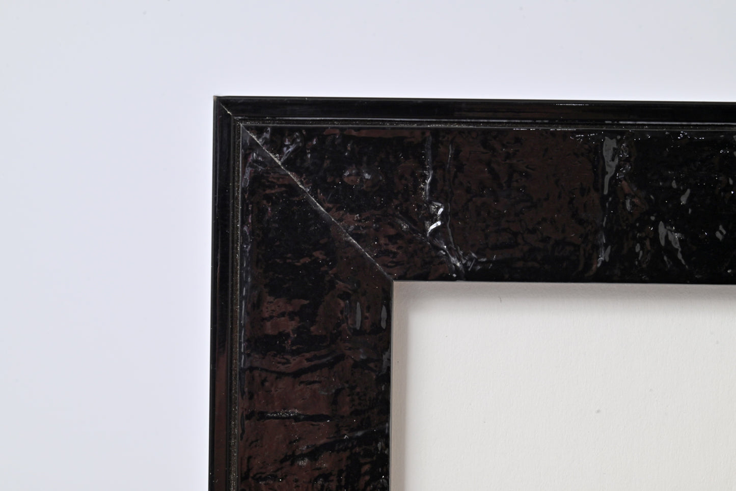 Black Stain On Distressed Lacquer Finish. 11"X14" Frame ONE ONLY