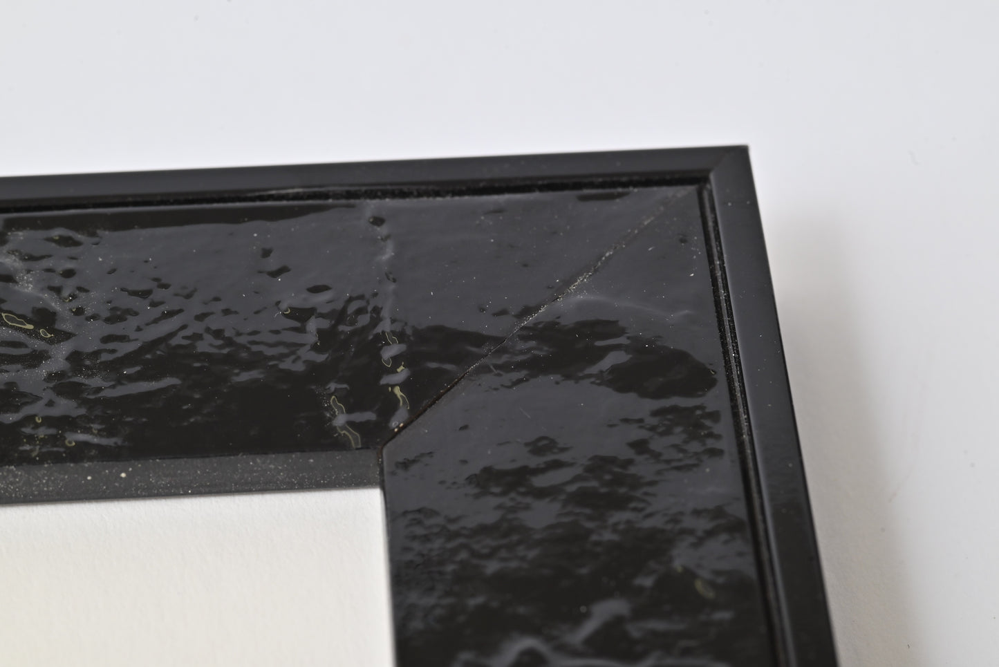 Black Stain On Distressed Lacquer Finish. 11"X14" Frame ONE ONLY