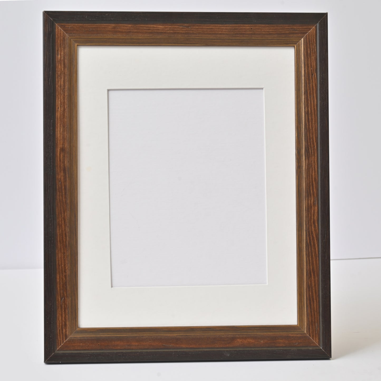 Two Tone Dark Walnut & Mahogany Stained Frame
