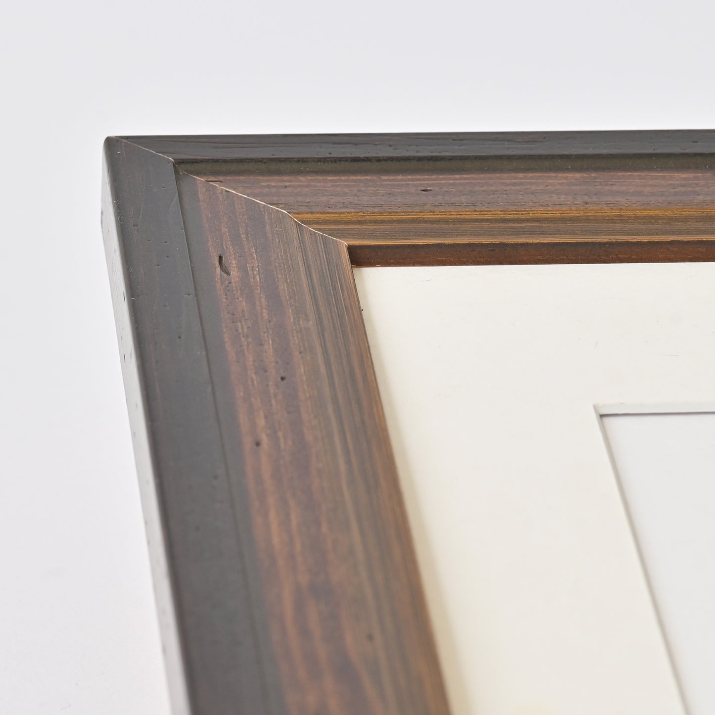 Two Tone Dark Walnut & Mahogany Stained Frame