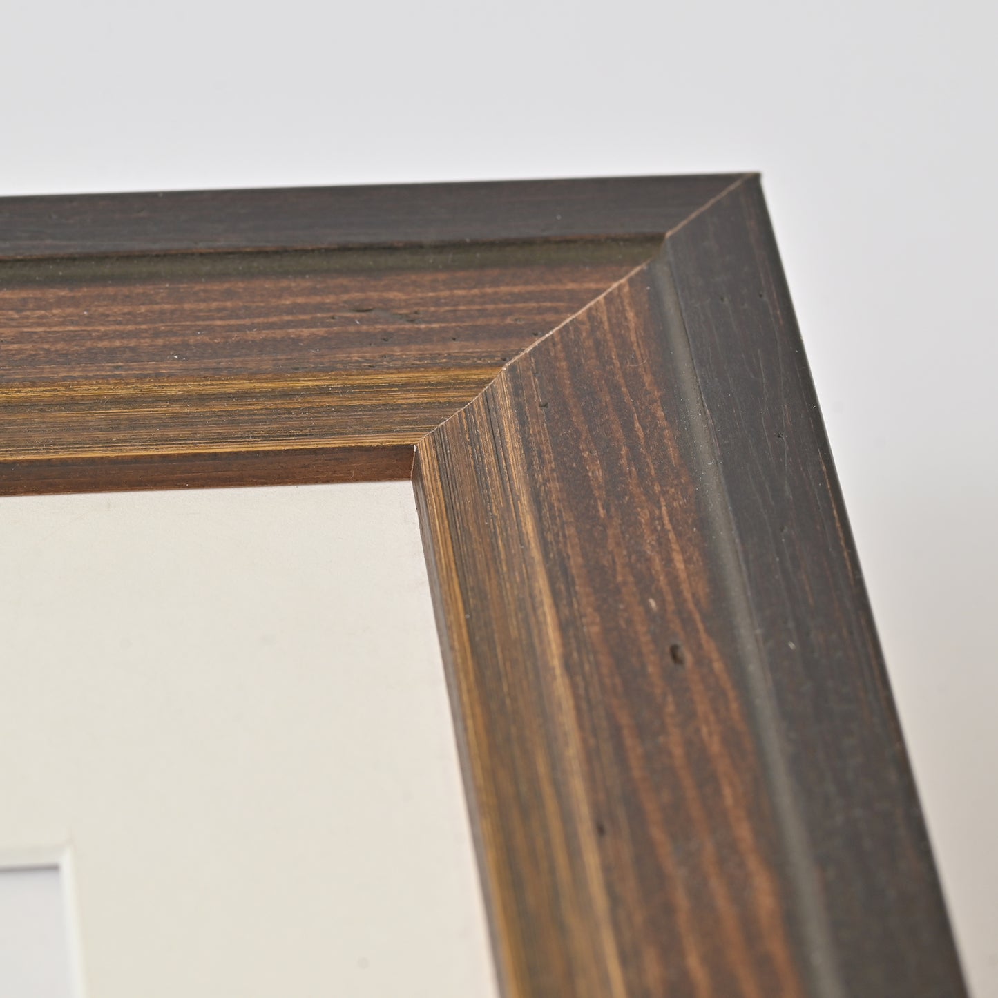 Two Tone Dark Walnut & Mahogany Stained Frame