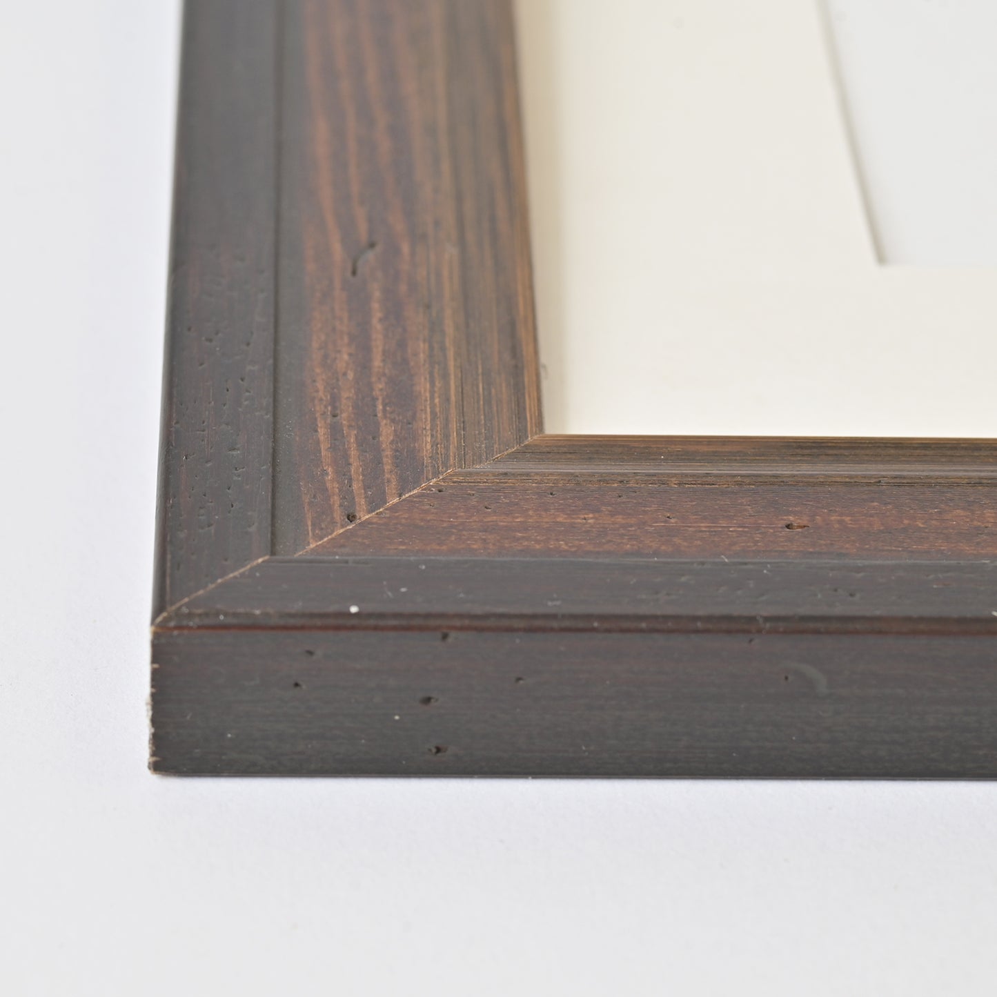 Two Tone Dark Walnut & Mahogany Stained Frame