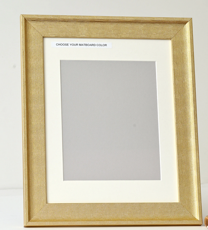Custom Frame - Shiny Gold Faux Lizard Skin Pattern
