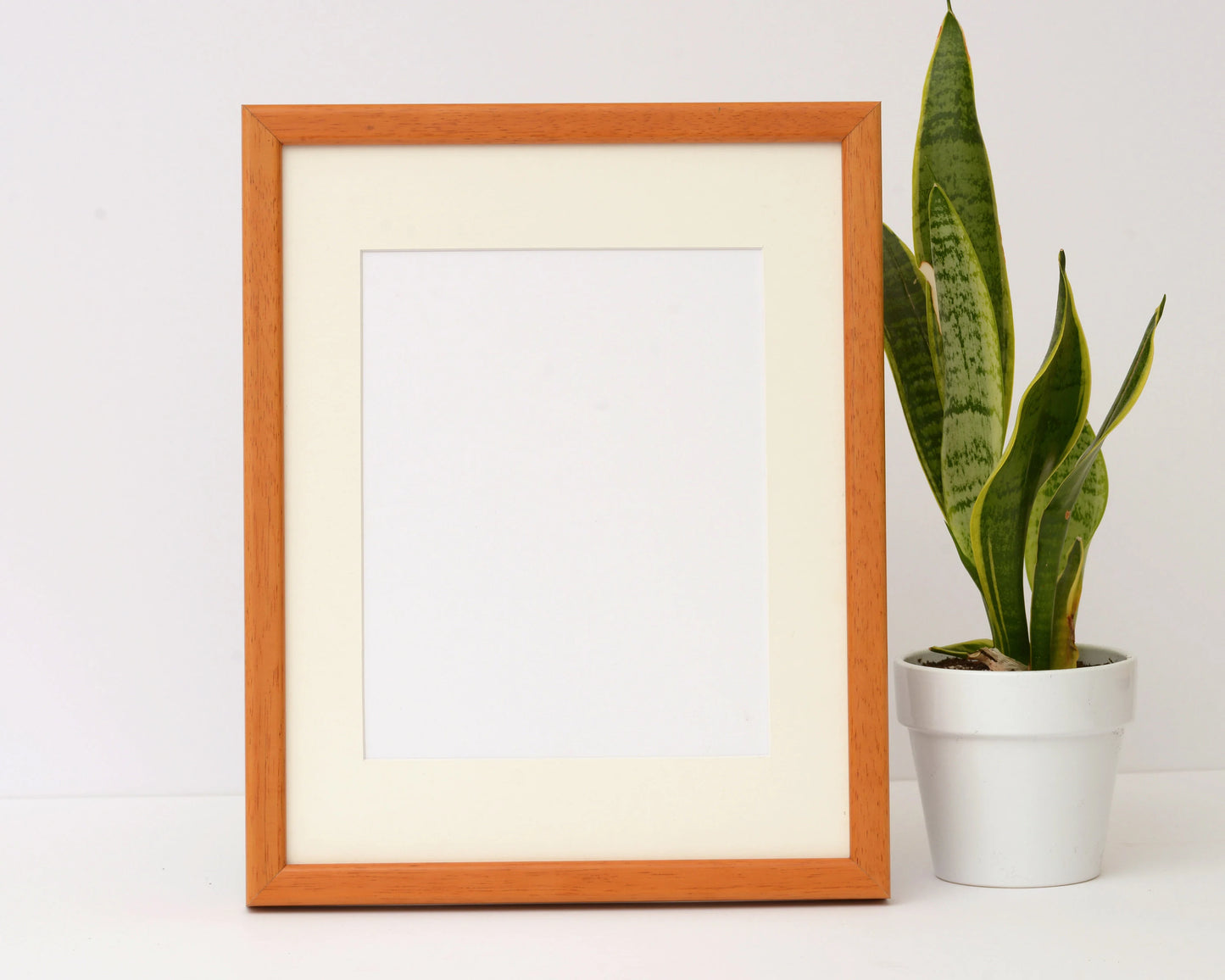 Cherry Colour Rounded Natural Wood Frame