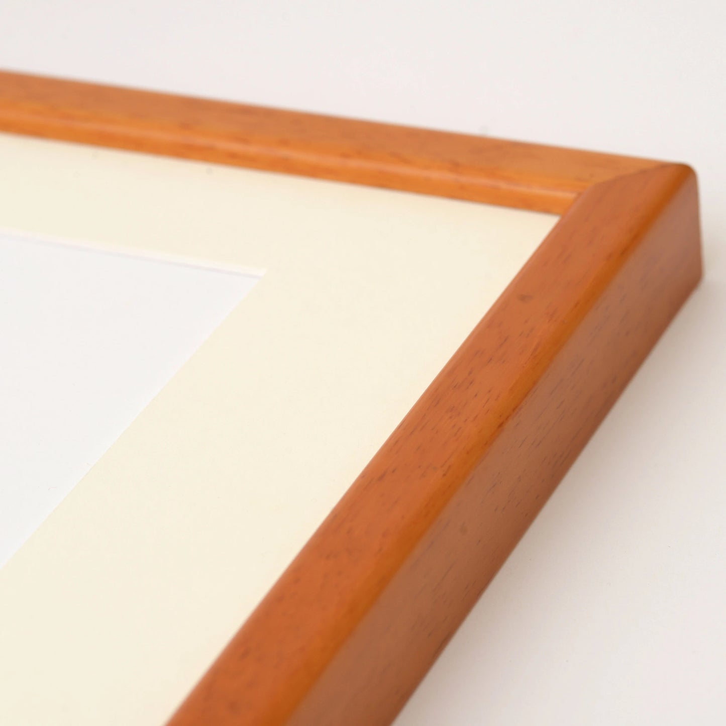Cherry Colour Rounded Natural Wood Frame
