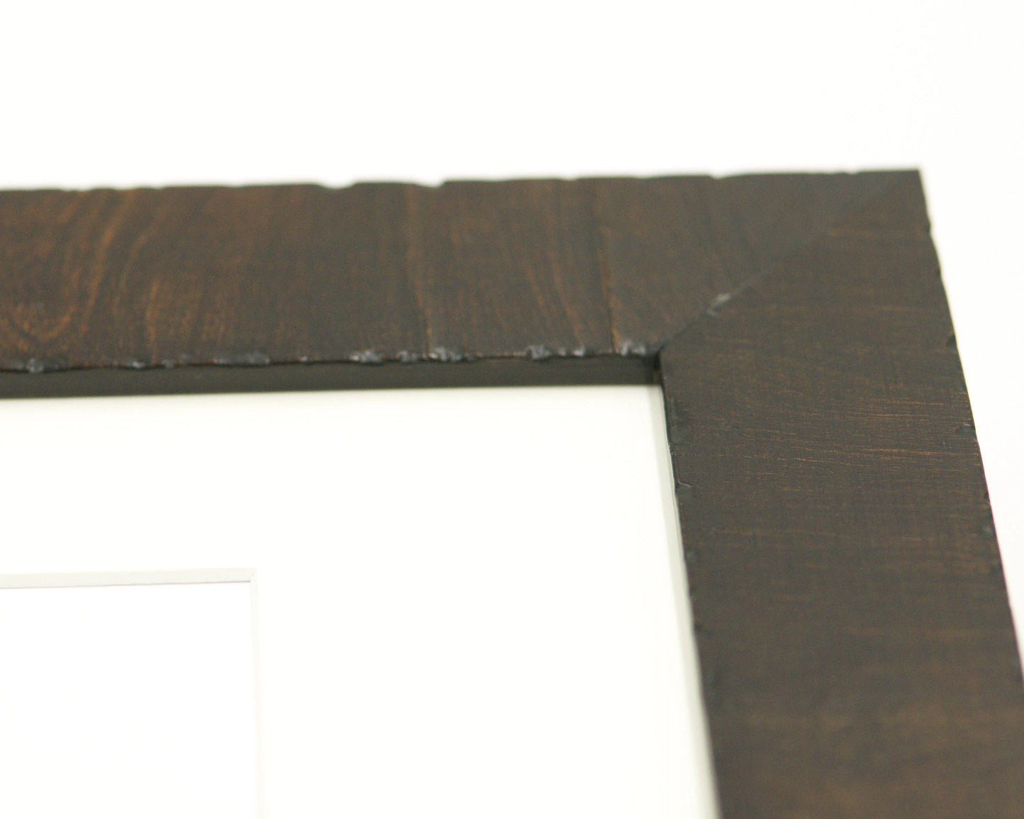 Distressed Authentic Olive Veneer With Charcoal Stain