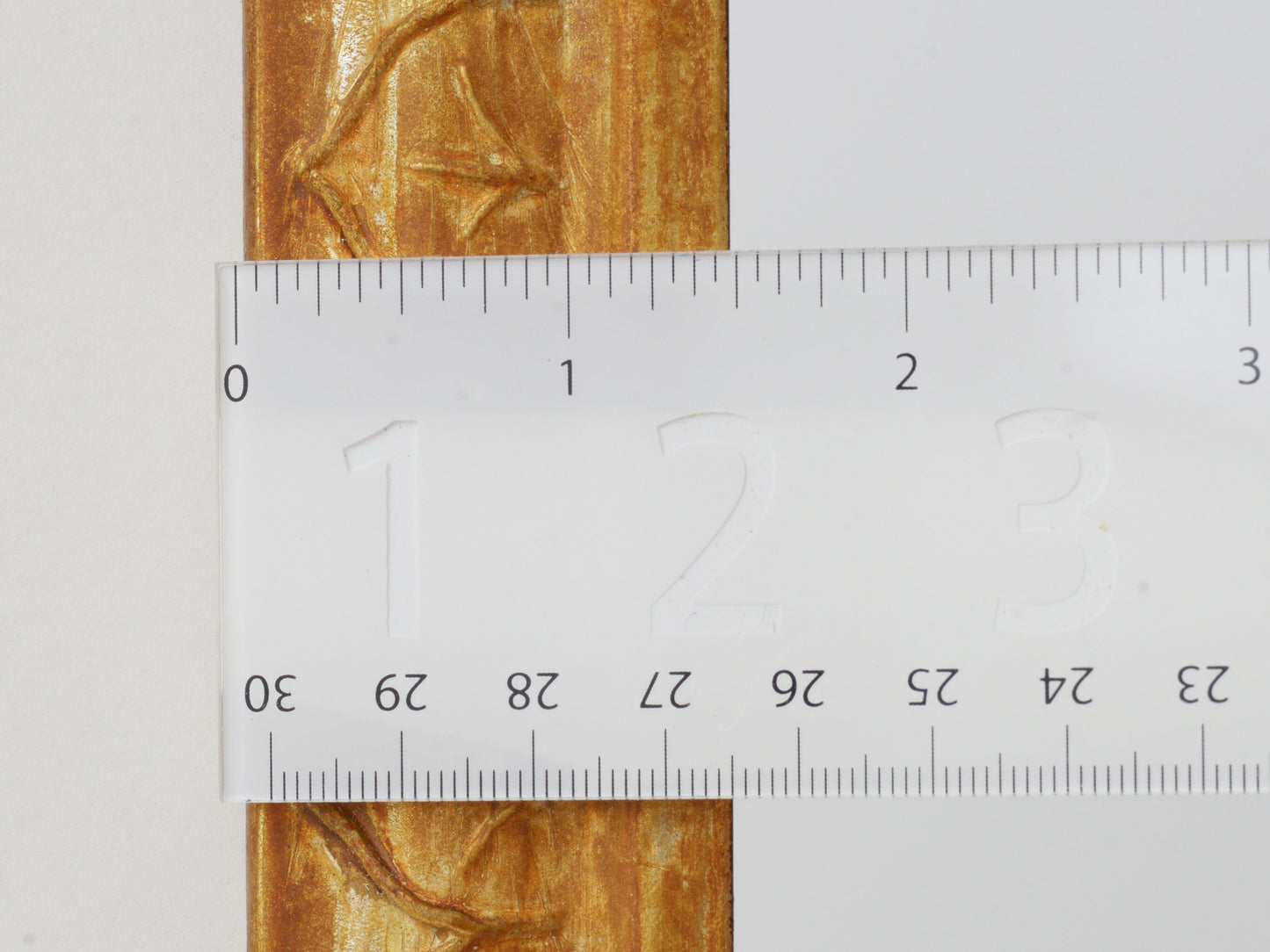 Gold With Primitive Arrow Pattern. Distressed with White Rub