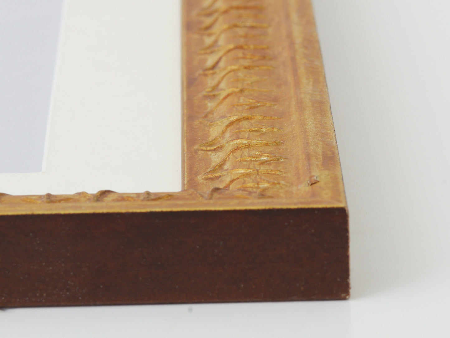 Gold With Primitive Arrow Pattern. Distressed with White Rub