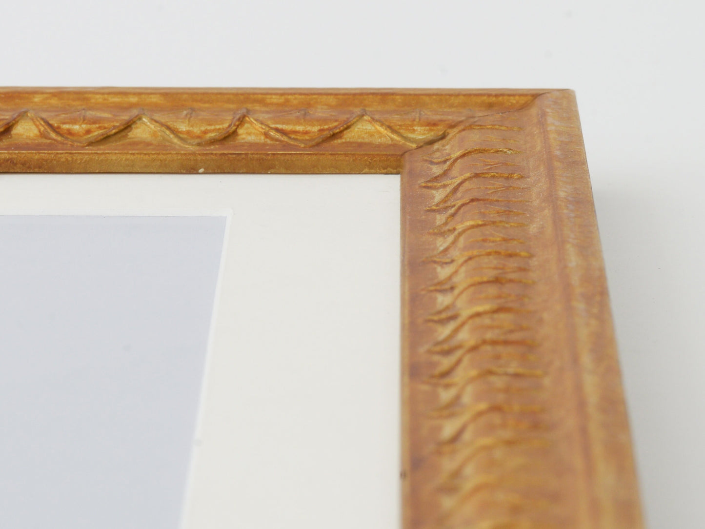 Gold With Primitive Arrow Pattern. Distressed with White Rub