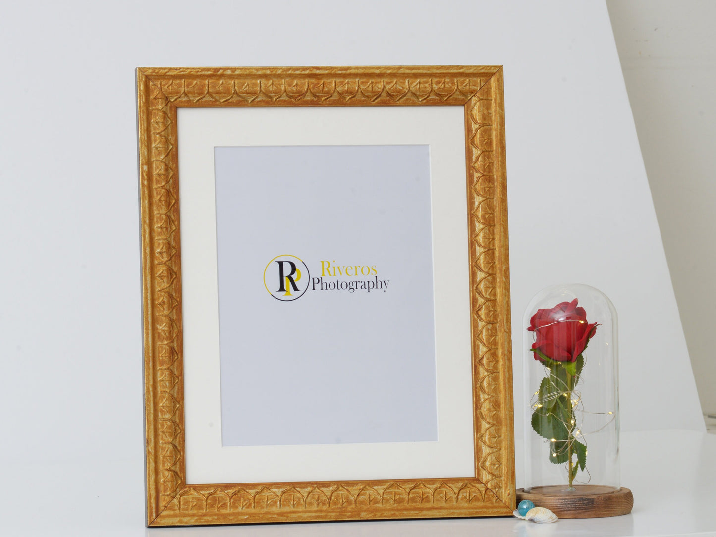 Gold With Primitive Arrow Pattern. Distressed with White Rub