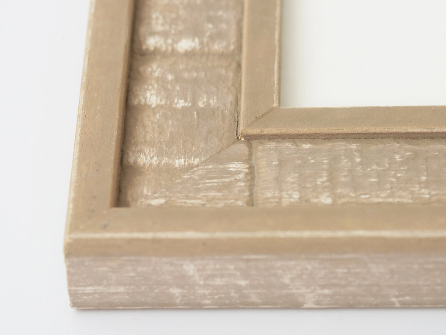 Distressed Weathered Finish With Tuscany Sand Stain White Undertones