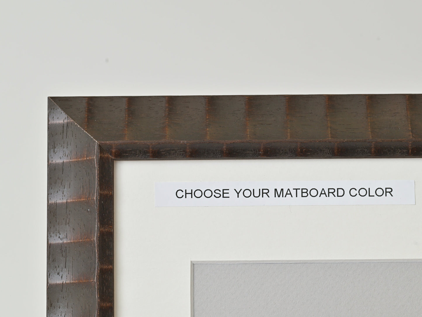 Dark Mahogany Wash On Embossed Wave Motif Profile