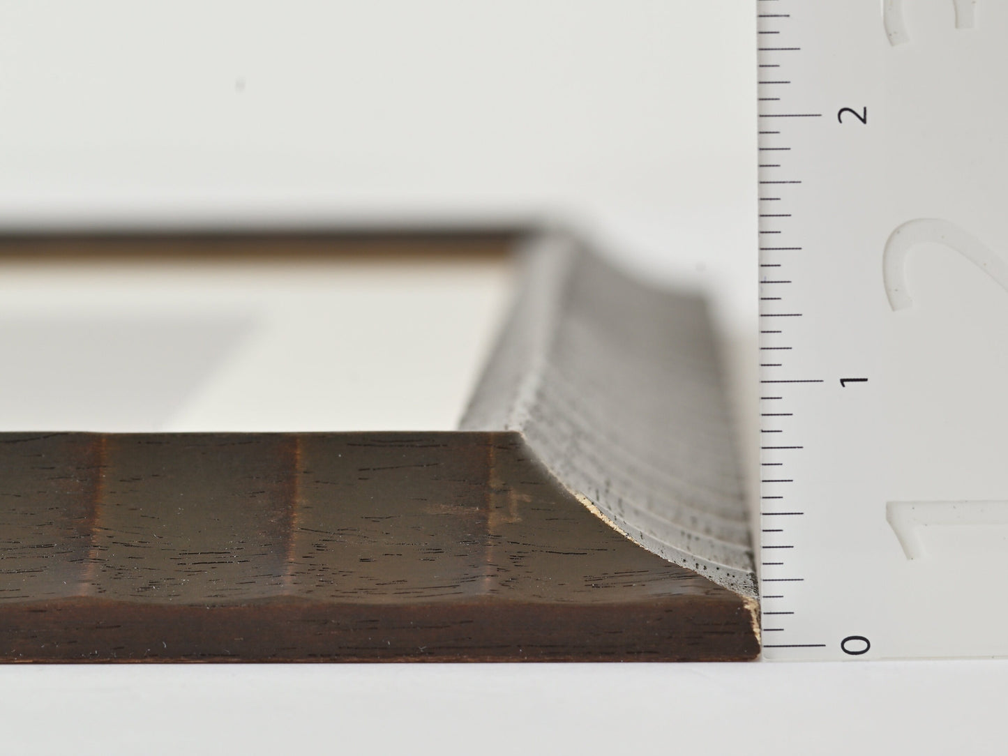 Dark Mahogany Wash On Embossed Wave Motif Profile
