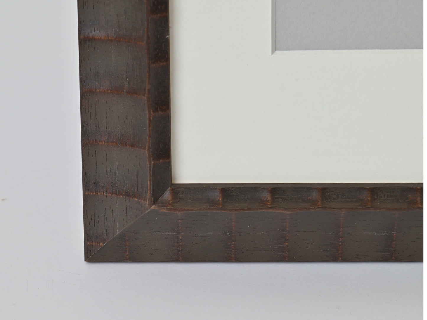 Dark Mahogany Wash On Embossed Wave Motif Profile