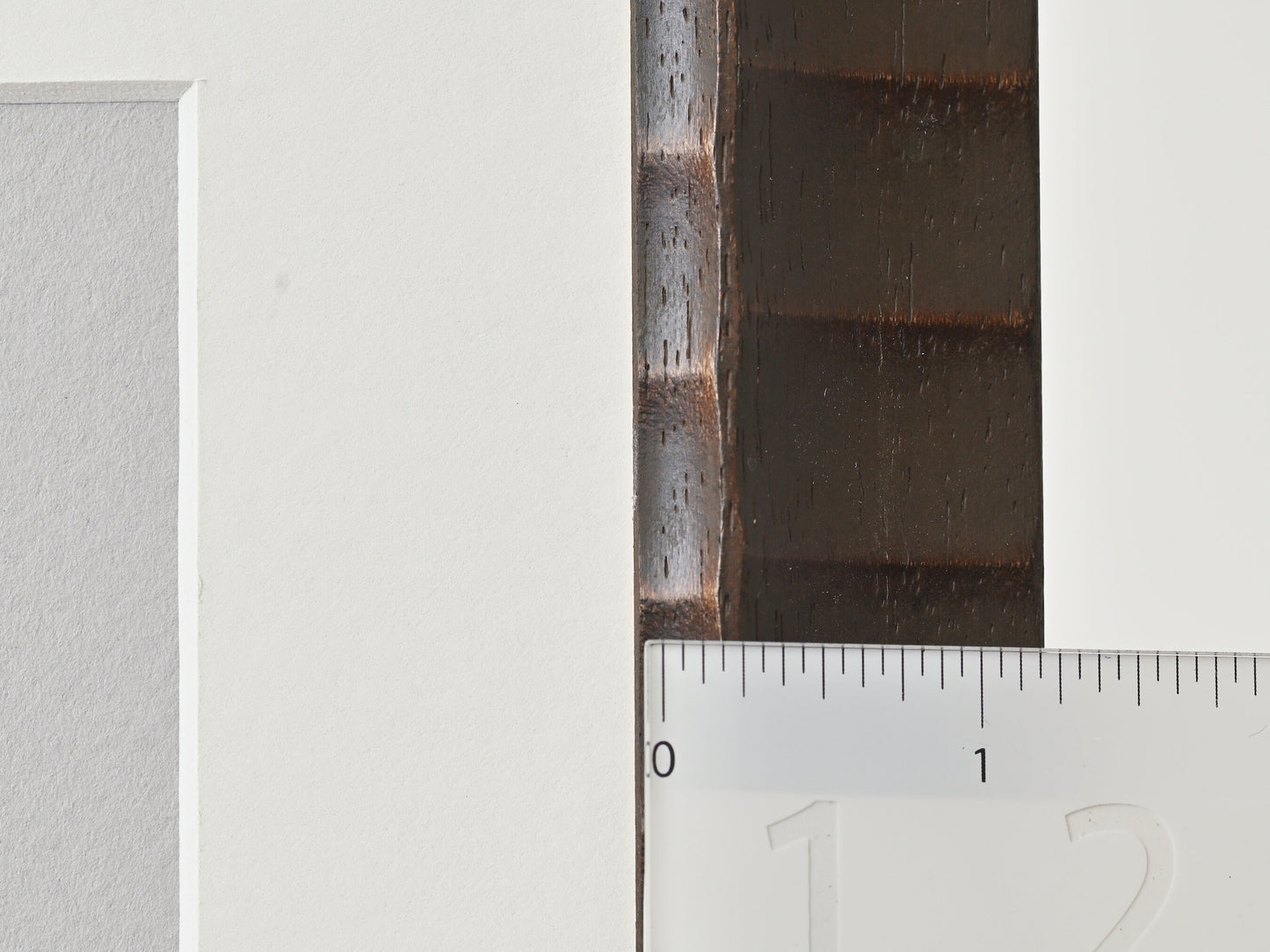 Dark Mahogany Wash On Embossed Wave Motif Profile