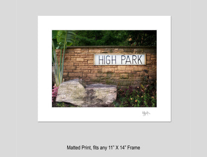 High Park Sign
