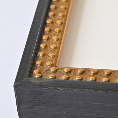 7/8” Burnished Black And Gold Finish On Beaded Profile