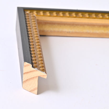 7/8” Burnished Black And Gold Finish On Beaded Profile
