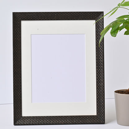 Dark Brown Basket Weave Pattern