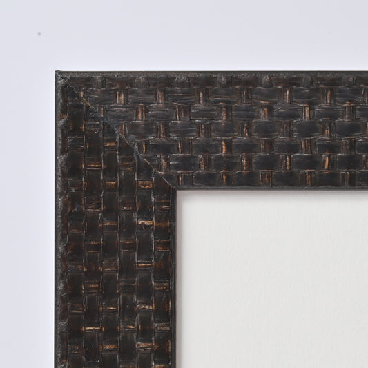 Dark Brown Basket Weave Pattern
