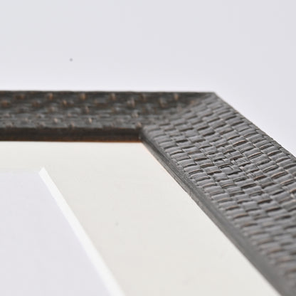 Dark Brown Basket Weave Pattern