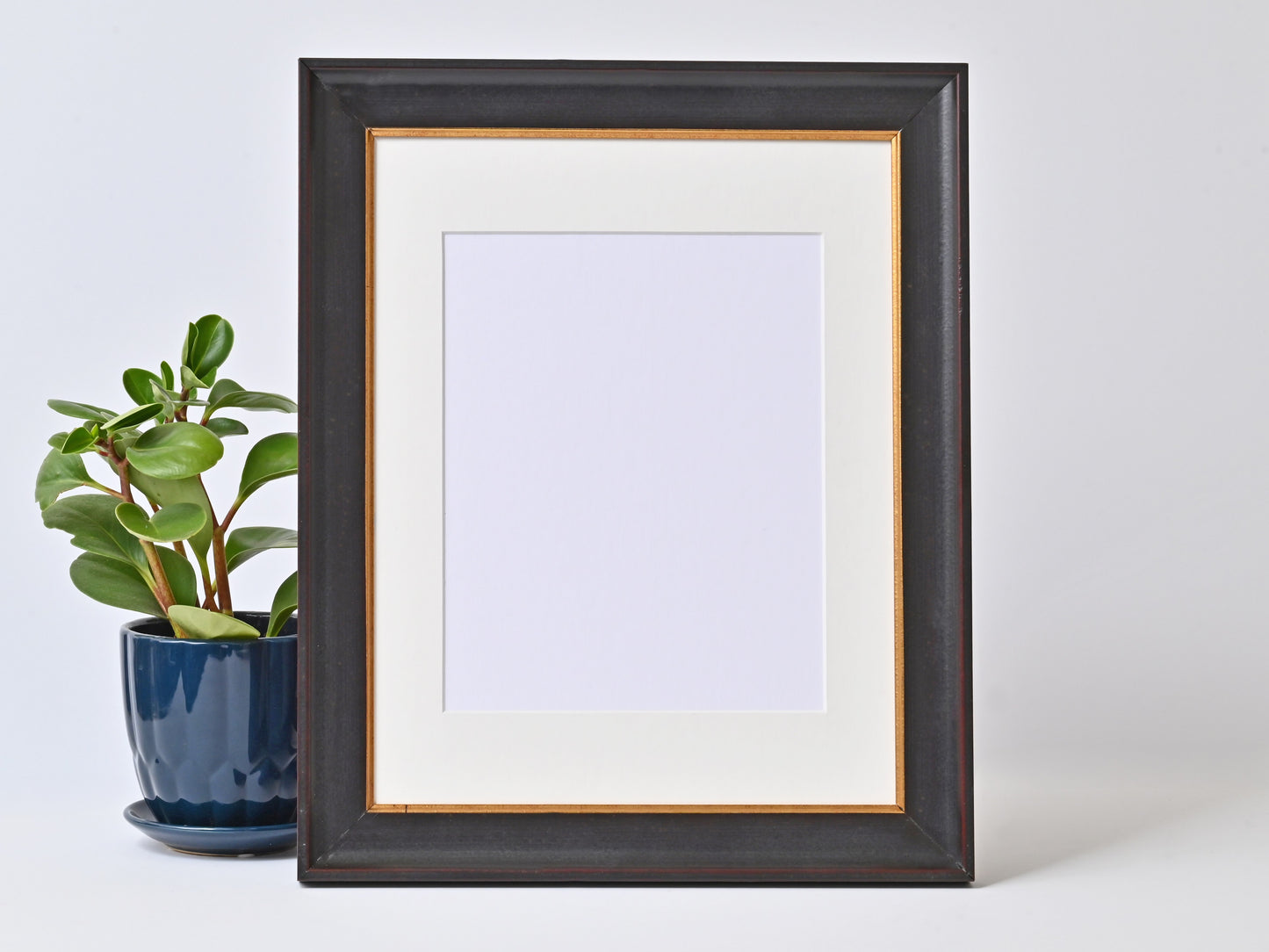 Pockmarked Black Frame, With Brown Undertones and Distressed Gold Lip  11"X14" ONE ONLY