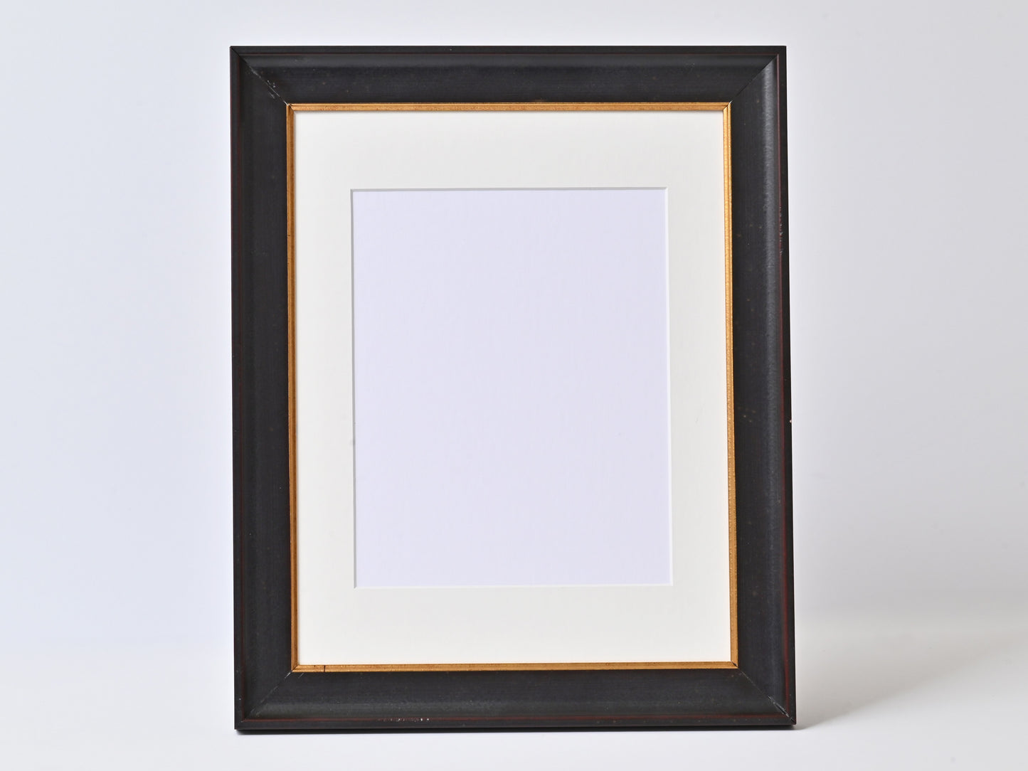 Pockmarked Black Frame, With Brown Undertones and Distressed Gold Lip  11"X14" ONE ONLY