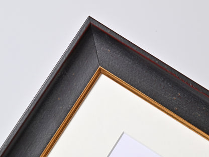 Pockmarked Black Frame, With Brown Undertones and Distressed Gold Lip  11"X14" ONE ONLY