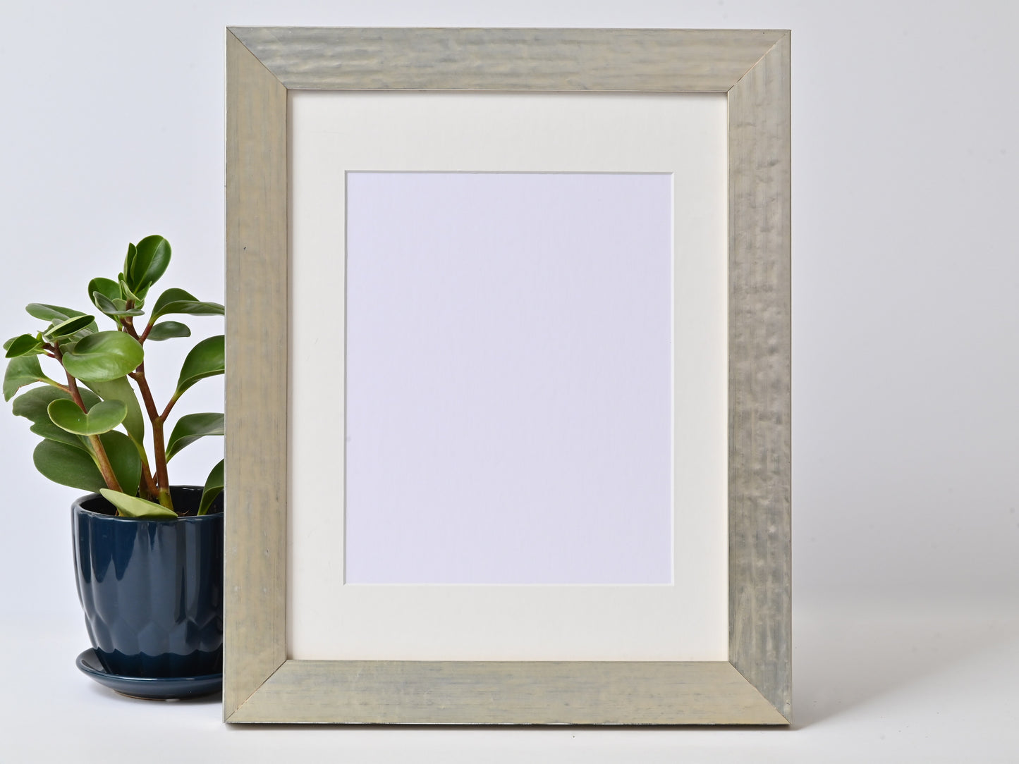 Stainless Steel Silver Leaf With Texturized Finish  11"X14" ONE ONLY