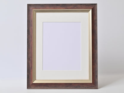 Mottled Soft Maroon With Silver Lip On Obeche Wood 11"X14" Frame ONE ONLY