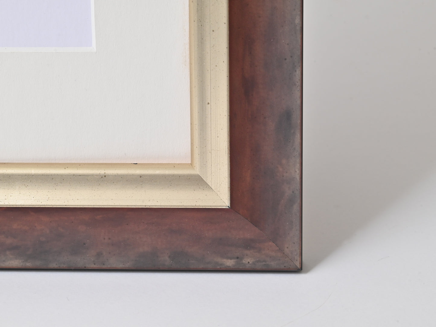 Mottled Soft Maroon With Silver Lip On Obeche Wood 11"X14" Frame ONE ONLY