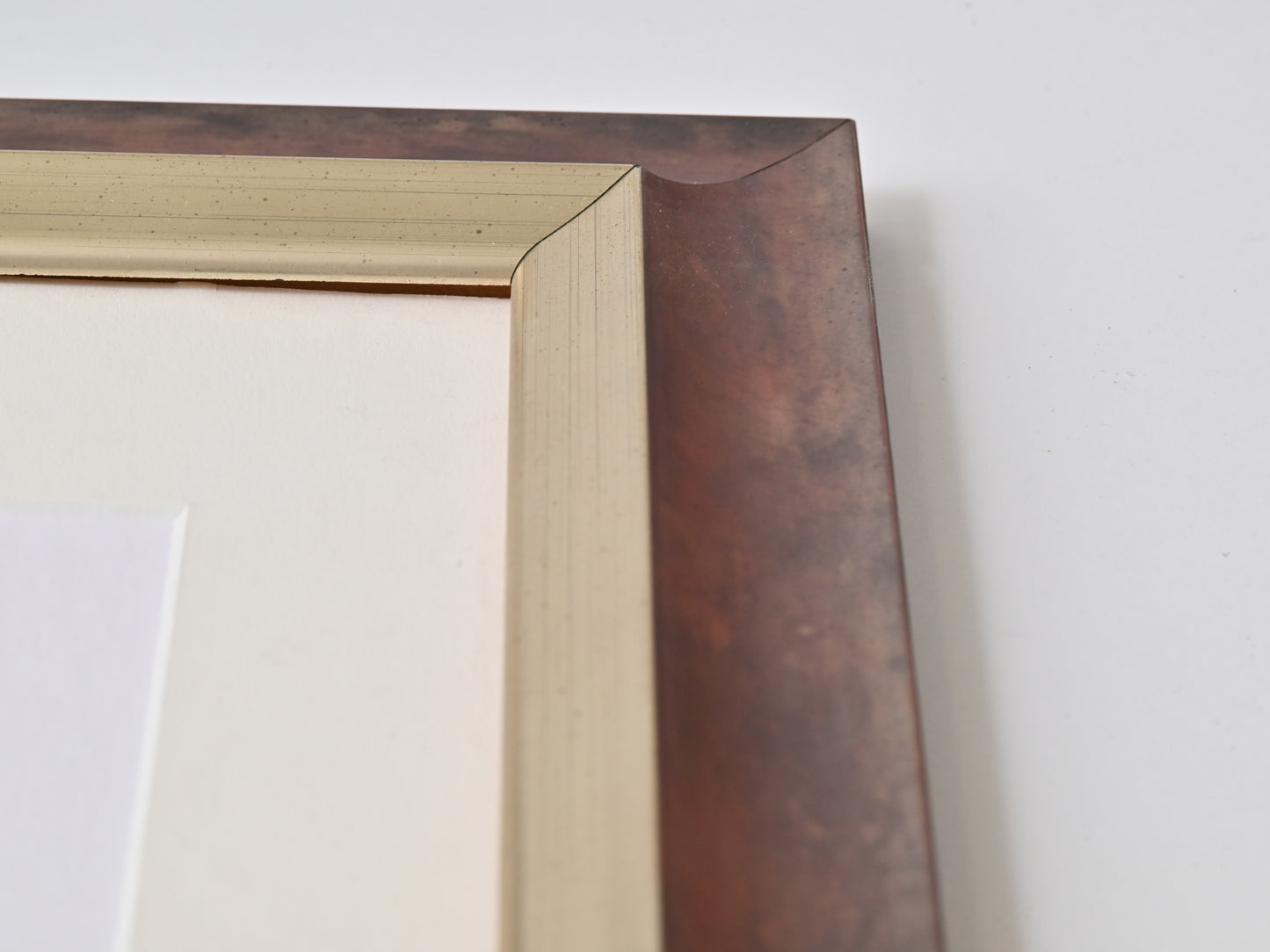Mottled Soft Maroon With Silver Lip On Obeche Wood 11"X14" Frame ONE ONLY