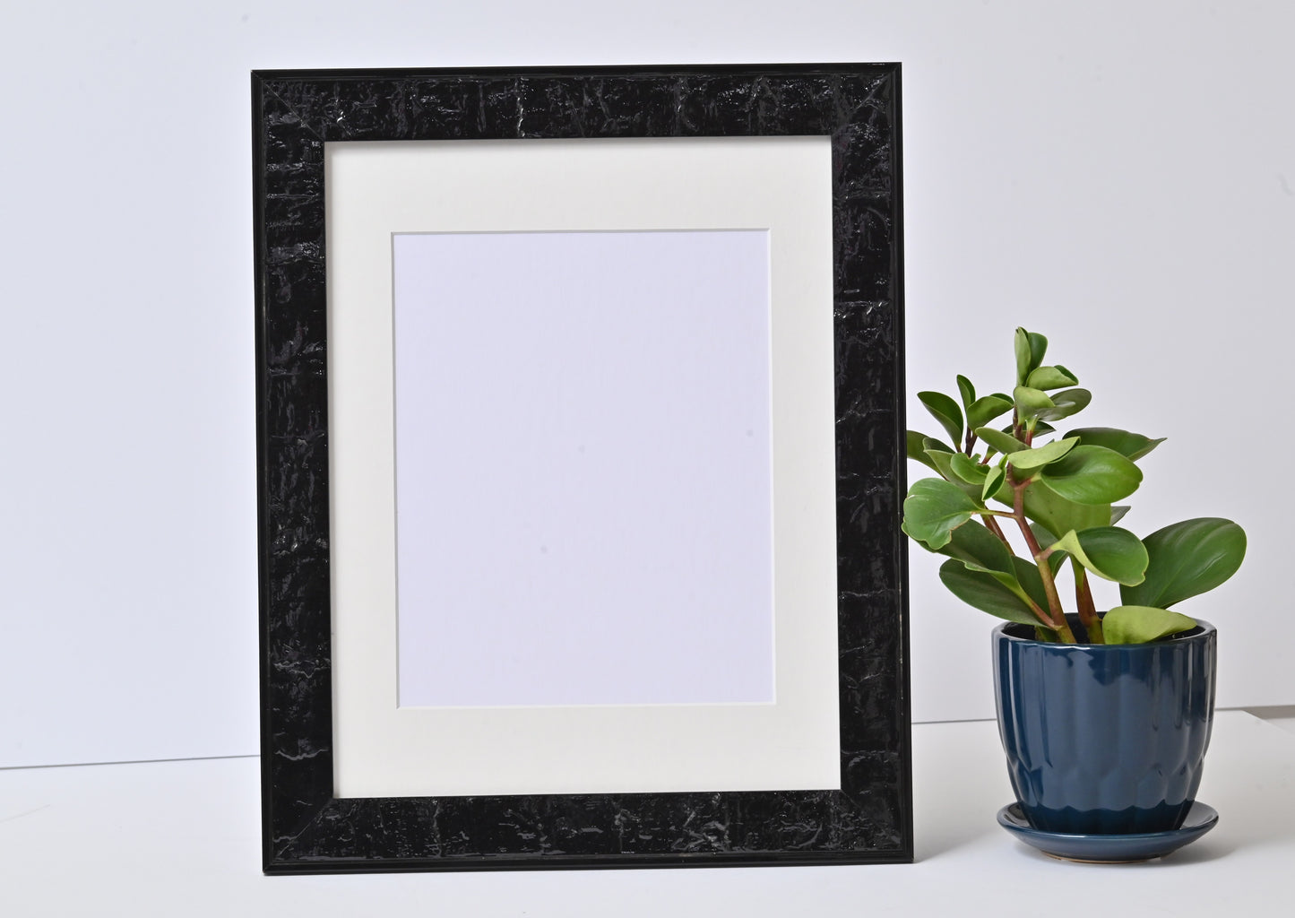Black Stain On Distressed Lacquer Finish.  11"X14" Frame ONE ONLY