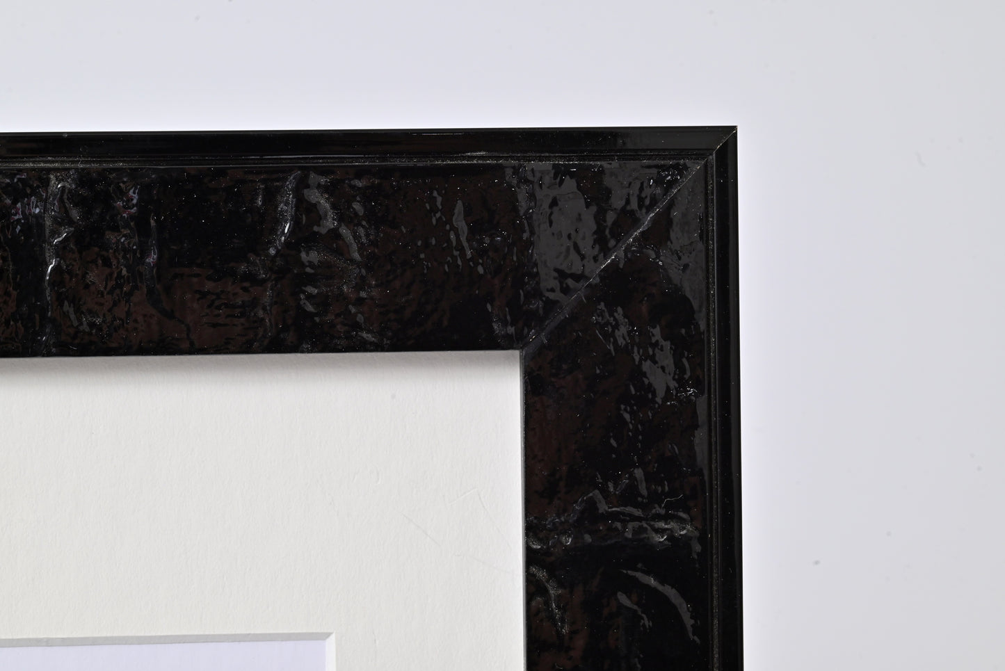 Black Stain On Distressed Lacquer Finish.  11"X14" Frame ONE ONLY