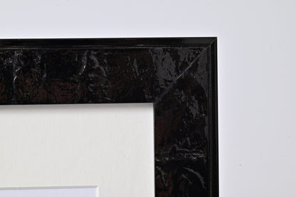 Black Stain On Distressed Lacquer Finish.  11"X14" Frame ONE ONLY