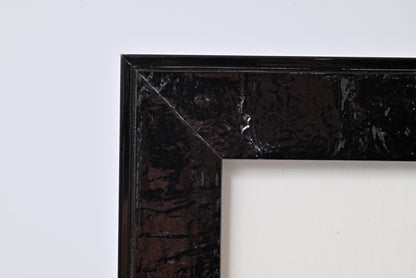 Black Stain On Distressed Lacquer Finish.  11"X14" Frame ONE ONLY