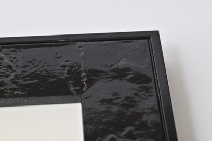 Black Stain On Distressed Lacquer Finish.  11"X14" Frame ONE ONLY