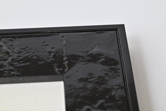 Black Stain On Distressed Lacquer Finish.  11"X14" Frame ONE ONLY