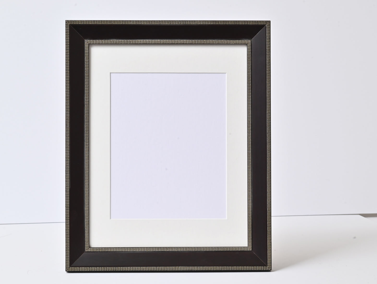 Sloped Profile With Silver Beads Separated With Black Panel  11"X14" Frame   ONE ONLY
