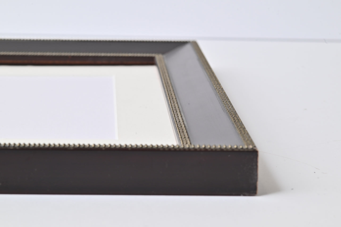 Sloped Profile With Silver Beads Separated With Black Panel  11"X14" Frame   ONE ONLY