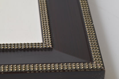 Sloped Profile With Silver Beads Separated With Black Panel  11"X14" Frame   ONE ONLY