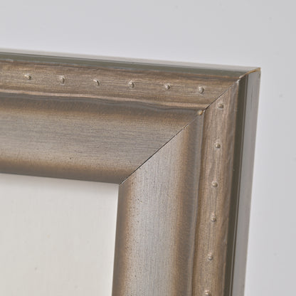 Distressed Silver Frame with Rivet Back Edge Design