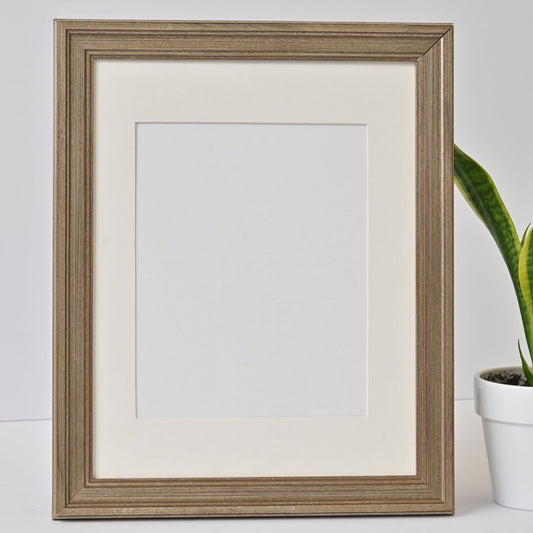 Antique Silver Finish Frame With Dark Highlights On Traditional Profile