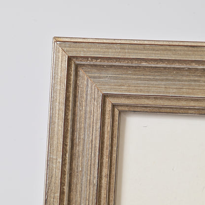 Antique Silver Finish Frame With Dark Highlights On Traditional Profile