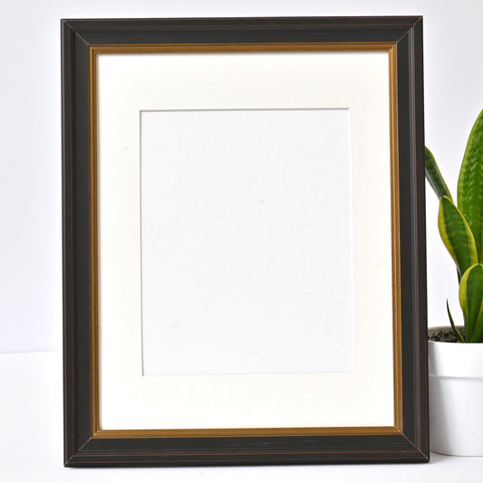 Walnut & Gold Profiled Frame - Online Framing