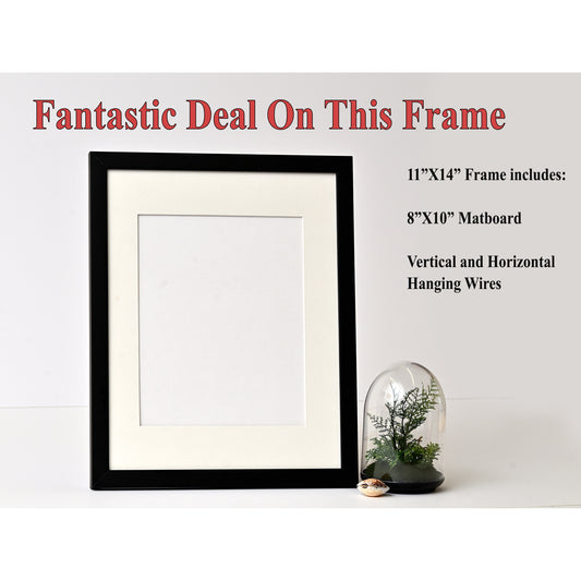 11"X14"  3/4" Wide Black Frame - Pickup Only