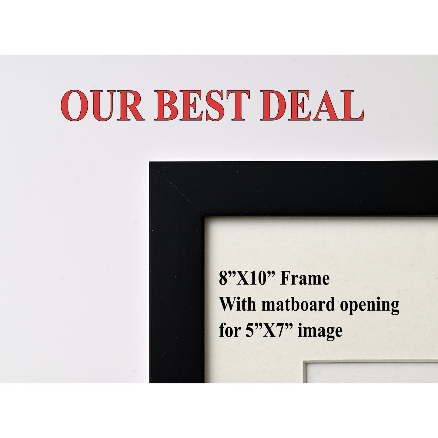 8"X10"  3/4" Wide Black Frame  Pickup Only