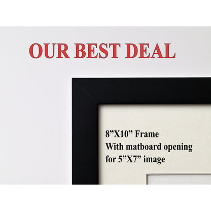 8"X10"  3/4" Wide Black Frame  Pickup Only